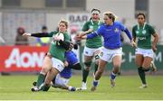11 February 2018; Alison Miller of Ireland is tackled by Michela Sillari of Italy before being stretchered off due to an injury during the Women's Six Nations Rugby Championship match between Ireland and Italy at Donnybrook Stadium in Dublin. Photo by David Fitzgerald/Sportsfile