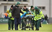 11 February 2018; Alison Miller of Ireland is stretchered off due to an injury during the Women's Six Nations Rugby Championship match between Ireland and Italy at Donnybrook Stadium in Dublin. Photo by David Fitzgerald/Sportsfile