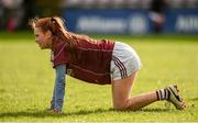 11 February 2018; Olivia Divilly of Galway reacts during the Lidl Ladies Football National League Division 1 Round 3 match between Galway and Mayo at Pearse Stadium in Galway.  Photo by Diarmuid Greene/Sportsfile