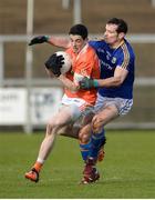 11 February 2018; Rory Grugan of Armagh in action against Barry Gilleran of Longford during the Allianz Football League Division 3 Round 3 match between Armagh and Longford at the Athletic Grounds in Armagh.. Photo by Oliver McVeigh/Sportsfile