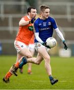 11 February 2018; Dessie Reynolds of Longford in action against Brendan Donaghy of Armagh during the Allianz Football League Division 3 Round 3 match between Armagh and Longford at the Athletic Grounds in Armagh. Photo by Oliver McVeigh/Sportsfile