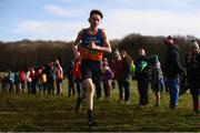 10 February 2018; Colm Gillespie of West Mustkerry AC, Co Cork, on his way to winning the Boys U13 event during the Irish Life Health Intermediates, Masters, Juvenile B & Juvenile XC Relays at Kilcoran Estate in Clainbridge, County Galway.   Photo by Sam Barnes/Sportsfile