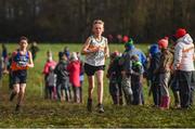 10 February 2018; Jack Fenlon of St Abbans AC, Laois, on his way to finishing second in the Boys U13 event during the Irish Life Health Intermediates, Masters, Juvenile B & Juvenile XC Relays at Kilcoran Estate in Clainbridge, County Galway. Photo by Sam Barnes/Sportsfile