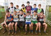10 February 2018; Boys U13 medallists during the Irish Life Health Intermediates, Masters, Juvenile B & Juvenile XC Relays at Kilcoran Estate in Clainbridge, County Galway. Photo by Sam Barnes/Sportsfile