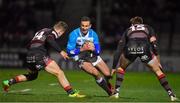 9 February 2018; Dave Kearney of Leinster in action against Darcy Graham, left, and Dougie Fife of Edinburgh during the Guinness PRO14 Round 14 match between Edinburgh Rugby and Leinster at Myreside, in Edinburgh, Scotland. Photo by Brendan Moran/Sportsfile