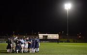 9 February 2018; The Leinster squad huddle after the Guinness PRO14 Round 14 match between Edinburgh Rugby and Leinster at Myreside, in Edinburgh, Scotland. Photo by Brendan Moran/Sportsfile