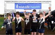 10 February 2018; The United Striders AC Team, Co Wexford, celebrate after winning gold in the Boys U14 Inter Club Relay Event during the Irish Life Health Intermediates, Masters, Juvenile B & Juvenile XC Relays at Kilcoran Estate in Clainbridge, County Galway. Photo by Sam Barnes/Sportsfile