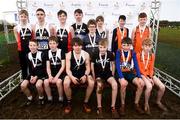 10 February 2018;  Boys U14 Inter Club Relay medallists, from left, Shercock AC, Co Cavan, bronze, United Striders AC, Co Wexford, gold, and Nenagh Olympic AC, Co Tipperary, silver, during the Irish Life Health Intermediates, Masters, Juvenile B & Juvenile XC Relays at Kilcoran Estate in Clainbridge, County Galway. Photo by Sam Barnes/Sportsfile