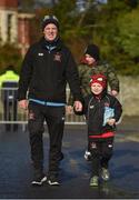 11 February 2018; Eamonn O'Hagan and son Jamie, age 6, from Dundalk, make their way to the ground prior to the President's Cup match between Dundalk and Cork City at Oriel Park in Dundalk, Co Louth. Photo by Seb Daly/Sportsfile