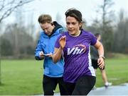 10 February 2018; parkrun participants pictured at the Marley Park parkrun where Vhi hosted a special event to celebrate their partnership with parkrun Ireland. Vhi ambassador and Olympian David Gillick was on hand to lead the warm up for parkrun participants before completing the 5km free event. Parkrunners enjoyed refreshments post event at the Vhi Relaxation Area where a physiotherapist took participants through a post event stretching routine. parkrun in partnership with Vhi support local communities in organising free, weekly, timed 5k runs every Saturday at 9.30am. To register for a parkrun near you visit www.parkrun.ie. Photo by Seb Daly/Sportsfile