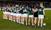 11 February 2018; Kildare players stand for the National Anthem before the Allianz Football League Division 1 Round 3 match between Kildare and Tyrone at St Conleth's Park in Newbridge, Kildare. Photo by Piaras Ó Mídheach/Sportsfile