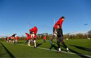 12 February 2018; Mike Sherry is lifted by Dave Kilcoyne during Munster Rugby squad training at the University of Limerick in Limerick. Photo by Diarmuid Greene/Sportsfile