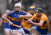 28 January 2018; Michael Breen of Tipperary and Jack Browne of Clare during the Allianz Hurling League Division 1A Round 1 match between Clare and Tipperary at Cusack Park in Ennis, Co Clare.  Photo by Stephen McCarthy/Sportsfile