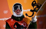 13 February 2018; Seamus O’Connor of Ireland after completing round 1 of the Halfpipe Qualifications on day four of the Winter Olympics at the Phoenix Snow Park in Pyeongchang-gun, South Korea. Photo by Ramsey Cardy/Sportsfile