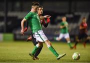 13 February 2018; Barry Coffey of Republic of Ireland in action against Serkan Bakan of Turkey during the Under 17 International Friendly match between the Republic of Ireland and Turkey at Eamonn Deacy Park in Galway. Photo by Diarmuid Greene/Sportsfile