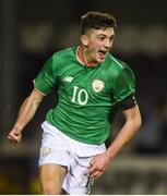 13 February 2018; Troy Parrott of Republic of Ireland celebrates after scoring his side's equalising goal during the Under 17 International Friendly match between the Republic of Ireland and Turkey at Eamonn Deacy Park in Galway. Photo by Diarmuid Greene/Sportsfile