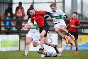 14 February 2018; Luke Mitchell of North East in action against Ben Crotty of South East during the Shane Horgan Cup 4th Round match between South East and North East at Ashbourne RFC in Ashbourne, Co Meath. Photo by David Fitzgerald/Sportsfile