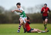 14 February 2018; Stevan San Augustin of South East is tackled by Rory O'Neil of North East during the Shane Horgan Cup 4th Round match between South East and North East at Ashbourne RFC in Ashbourne, Co Meath. Photo by David Fitzgerald/Sportsfile