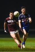 14 February 2018; Conor Loftus of DIT in action against Gerard O’Kelly of NUIG during the Electric Ireland HE GAA Sigerson Cup Semi-Final match between NUI Galway and Dublin Institute of Technology at St Lomans in Mullingar, Co Westmeath. Photo by Sam Barnes/Sportsfile
