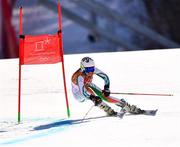 15 February 2018; Tess Arbez of Ireland in action during the Ladies Giant Slalom on day six of the Winter Olympics at the Yongpyong Alpine Centre in Pyeongchang-gun, South Korea. Photo by Ramsey Cardy/Sportsfile