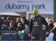 15 February 2018; Jonathan Sexton looks on during the Ireland Rugby squad training at Buccaneers RFC, Dubarry Park, Athlone, Westmeath. Photo by Harry Murphy/Sportsfile