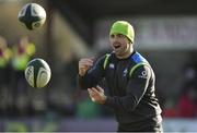 15 February 2018; Rob Kearney during Ireland Rugby squad training at Buccaneers RFC, Dubarry Park, Athlone, Westmeath. Photo by Brendan Moran/Sportsfile