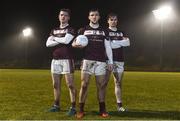 16th February 2018: Electric Ireland Sigerson Cup finalists, Owen Gallagher, left, Damien Comer, centre, and Kevin McDonald from N.U.I. Galway will take on University College Dublin on Saturday, 17th February at Santry Avenue. The unique quality of the Electric Ireland Higher Education Championships will see these players putting their intercounty and club rivalries aside to strive to achieve Electric Ireland Sigerson Cup glory. Electric Ireland has been shining a light on these First Class Rivals as proud sponsor of the college level competitions for the next four years. Photo by Sam Barnes/Sportsfile