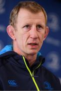 16 February 2018; Leinster head coach Leo Cullen during a Leinster Rugby press conference at the RDS Arena in Dublin. Photo by Eóin Noonan/Sportsfile