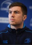 16 February 2018; Luke McGrath during a Leinster Rugby press conference at the RDS Arena in Dublin. Photo by Eóin Noonan/Sportsfile