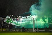 16 February 2018; Shamrock Rovers supporters prior to the SSE Airtricity League Premier Division match between Bohemians and Shamrock Rovers at Dalymount Park in Dublin. Photo by Matt Browne/Sportsfile
