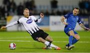 16 February 2018; Chris Shields of Dundalk in action against Gary McCabe of Bray Wanderers during the SSE Airtricity League Premier Division match between Dundalk and Bray Wanderers at Oriel Park in Dundalk, Louth. Photo by Oliver McVeigh/Sportsfile