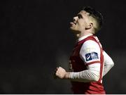 16 February 2018; Dean Clarke of St Patrick's Athletic reacts after a missed chance during the SSE Airtricity League Premier Division match between St Patrick's Athletic and Cork City at Richmond Park, in Dublin. Photo by Tom Beary/Sportsfile