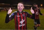 16 February 2018; Keith Ward of Bohemians celebrates after the SSE Airtricity League Premier Division match between Bohemians and Shamrock Rovers at Dalymount Park in Dublin. Photo by Matt Browne/Sportsfile