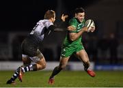 16 February 2018; Cian Kelleher of Connacht is tackled by Giulio Bisegni of Zebre during the Guinness PRO14 Round 15 match between Connacht and Zebre at the Sportsground in Galway. Photo by Harry Murphy/Sportsfile