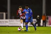 16 February 2018; Stanley Aborah of Waterford FC in action against Rory Hale of Derry City during the SSE Airtricity League Premier Division match between Waterford FC and Derry City at the RSC in Waterford. Photo by Diarmuid Greene/Sportsfile