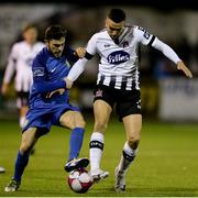 16 February 2018; Michael Duffy of Dundalk in action against Corey Galvin of Bray Wanderers during the SSE Airtricity League Premier Division match between Dundalk and Bray Wanderers at Oriel Park in Dundalk, Louth. Photo by Oliver McVeigh/Sportsfile