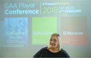 17 February 2018; National Development Officer with LGFA, Lyn Savage, speaking during the GAA Player Conference at Croke Park in Dublin. Photo by David Fitzgerald/Sportsfile