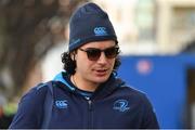 17 February 2018; James Lowe of Leinster arrives prior to the Guinness PRO14 Round 15 match between Leinster and Scarlets at the RDS Arena in Dublin. Photo by Brendan Moran/Sportsfile