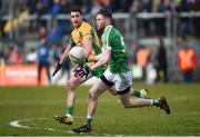 17 February 2018; James Murphy of Moorefield in action against Ronan Steede of Corofin during the AIB GAA Football All-Ireland Senior Club Championship Semi-Final match between Corofin and Moorefield at O'Connor Park in Tullamore, Offaly. Photo by Matt Browne/Sportsfile