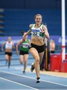17 February 2018; Jenna Bromell of Emerald AC, Co Limerick, competing in the Womens 400m heats during the Irish Life Health National Senior Indoor Athletics Championships at the National Indoor Arena in Abbotstown, Dublin. Photo by Sam Barnes/Sportsfile