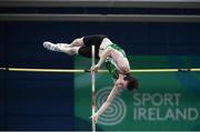 17 February 2018; Shane Power of St. Joseph's AC, Co Kilkenny, competing in the Mens Pole Vault during the Irish Life Health National Senior Indoor Athletics Championships at the National Indoor Arena in Abbotstown, Dublin. Photo by Sam Barnes/Sportsfile