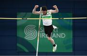 17 February 2018; Conor Bermingham of Raheny Shamrock AC, competing in the Mens Pole Vault during the Irish Life Health National Senior Indoor Athletics Championships at the National Indoor Arena in Abbotstown, Dublin. Photo by Sam Barnes/Sportsfile