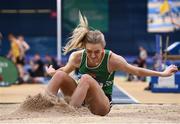 17 February 2018; Shannon Sheehy of Cushinstown AC, Co Meath, competing in the Womens Long Jump during the Irish Life Health National Senior Indoor Athletics Championships at the National Indoor Arena in Abbotstown, Dublin. Photo by Sam Barnes/Sportsfile