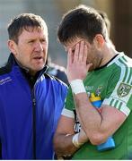 17 February 2018; Cian O'Connor of Moorefield with his father Jack after the AIB GAA Football All-Ireland Senior Club Championship Semi-Final match between Corofin and Moorefield at O'Connor Park in Tullamore, Offaly. Photo by Matt Browne/Sportsfile