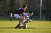 17 February 2018; Jack Barry of University College Dublin in action against Céin D'Arcy of NUI Galway during the Electric Ireland HE GAA Sigerson Cup Final match between University College Dublin and NUI Galway at Santry Avenue in Dublin. Photo by Daire Brennan/Sportsfile