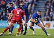 17 February 2018; Jordan Larmour of Leinster in action against Ryan Elias of Scarlets during the Guinness PRO14 Round 15 match between Leinster and Scarlets at the RDS Arena in Dublin. Photo by Brendan Moran/Sportsfile
