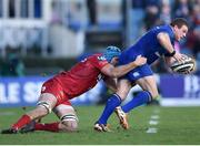 17 February 2018; Sean Cronin of Leinster is tackled by Tadhg Beirne of Scarlets during the Guinness PRO14 Round 15 match between Leinster and Scarlets at the RDS Arena in Dublin. Photo by Harry Murphy/Sportsfile