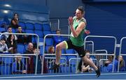 17 February 2018; Thomas Barr of Ferrybank AC, Co Waterford, competing in the Mens 200m Heats during the Irish Life Health National Senior Indoor Athletics Championships at the National Indoor Arena in Abbotstown, Dublin. Photo by Sam Barnes/Sportsfile