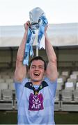 17 February 2018; University College Dublin captain Stephen Coen lifts the Sigerson Cup after the Electric Ireland HE GAA Sigerson Cup Final match between University College Dublin and NUI Galway at Santry Avenue in Dublin. Photo by Daire Brennan/Sportsfile
