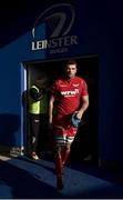 17 February 2018; Tadhg Beirne of Scarlets makes his way to the field prior to the Guinness PRO14 Round 15 match between Leinster and Scarlets at the RDS Arena in Dublin. Photo by Seb Daly/Sportsfile